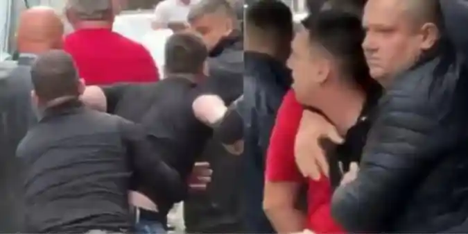 Син президента Сербії намагався побитися з фанатами збірної Англії (+ВІДЕО)