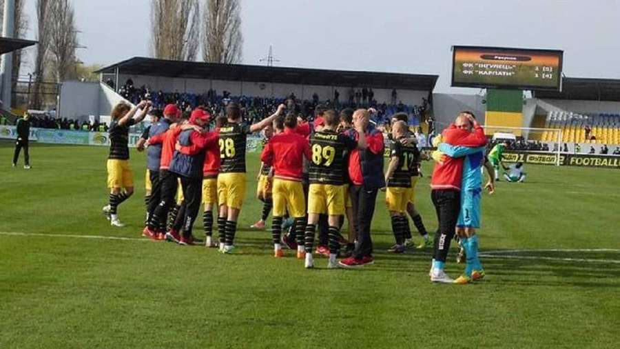 Гравці Інгульця святкують вихід у фінал Кубка України сезону 2018/2019